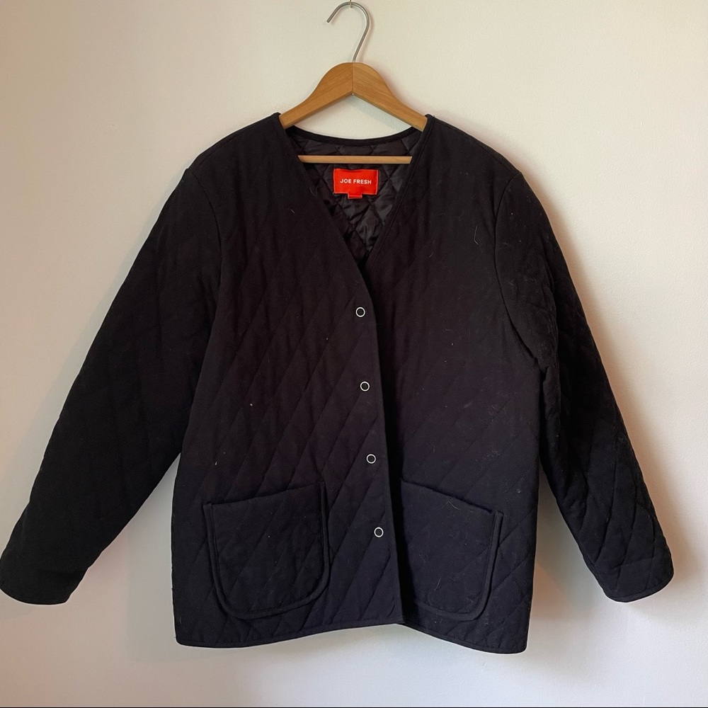 Black Quilted Jacket // Joe Fresh - Picture 1 of 5